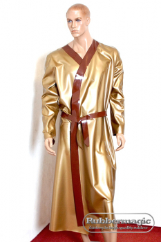 Long latex dressing-gown,latex bathrobe,latex coat,rubbermagic,latex shop dresden