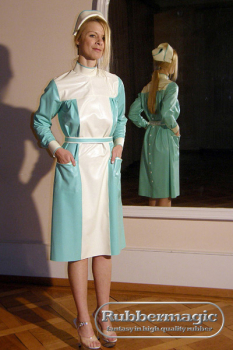 Schwesternkleid,Schwesternhaube,Latex-Krankenschwester,Latex-Klinikbekleidung,Latexkleidung Dresden,Rubbermagic