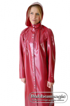 Preview: Latex raglan coat with hood Preview: Latex raglan coat with hood