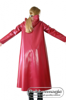 Preview: Latex raglan coat with hood Preview: l
