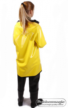 latex rain jacket with hood, rain jacket, latex jacket, rubber,Rubbermagic