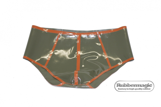 Latex-swimming trunks with contrast seams, 0,60 mm