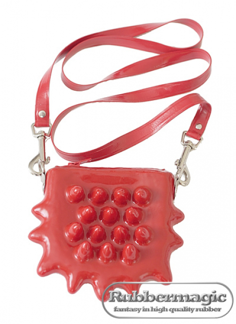 Latex-Handtasche im Stacheldesign