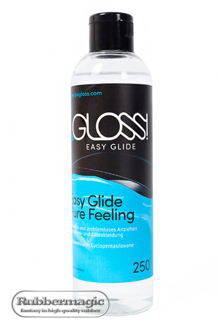 beGLOSS EASY GLIDE - 250  ml,liquid dressing aid,latex care,Rubbermagic,latex clothing,latex clothes