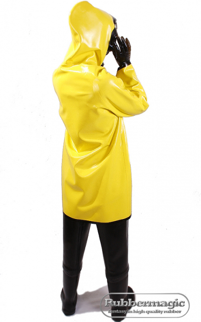 latex rain jacket with hood, rain jacket, latex jacket, rubber, Rubbermagic
