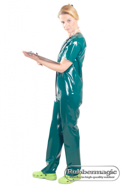 Latex-OP-Hose,Latex-Klinikbekleidung,Arzthose,Rubbermagic,Latex-Klinik
