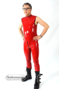 Ärmelloser, eng anliegender Latex-Catsuit